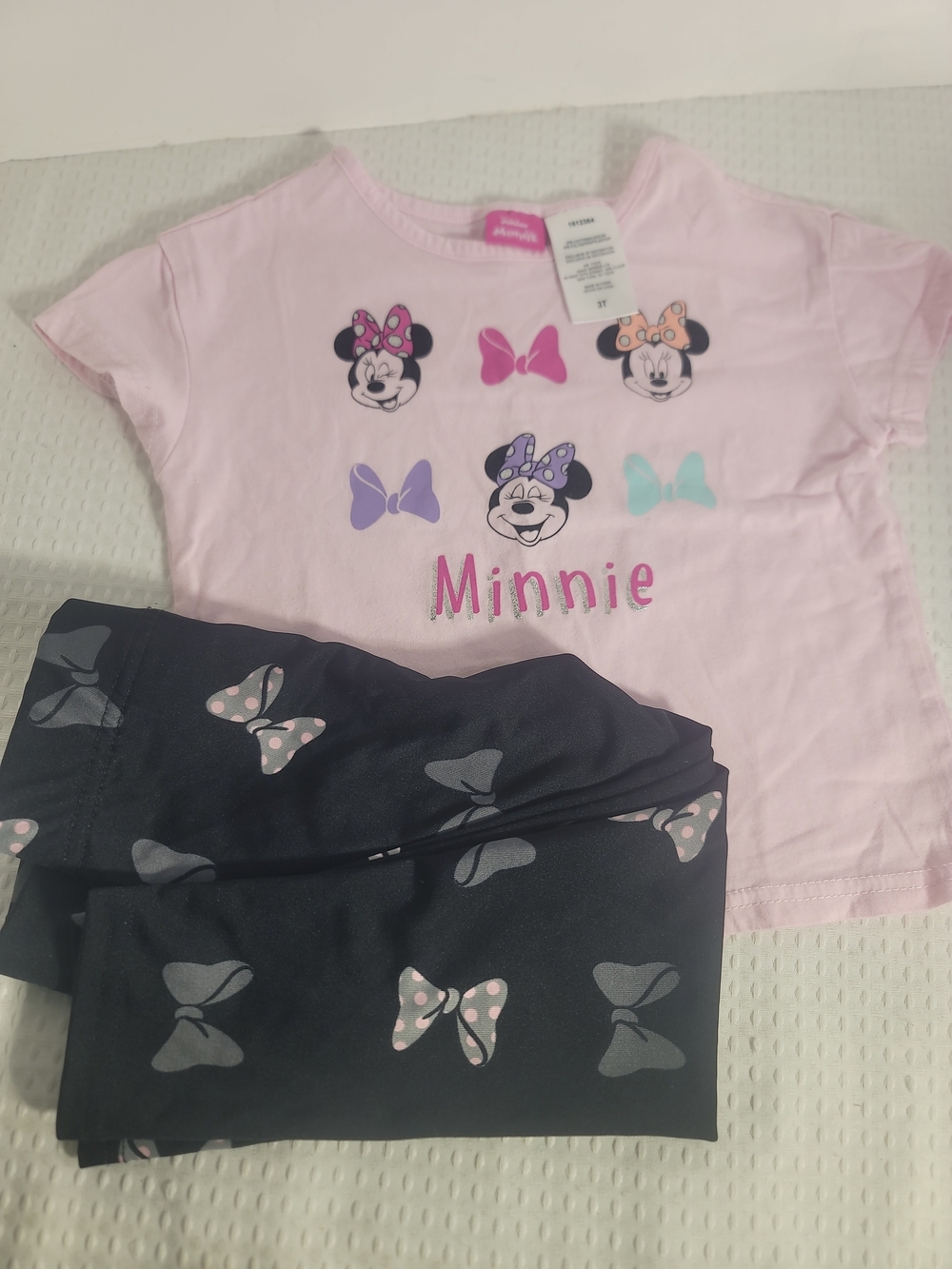 Disney Minnie Mouse Pink and Black Short-Sleeve Set